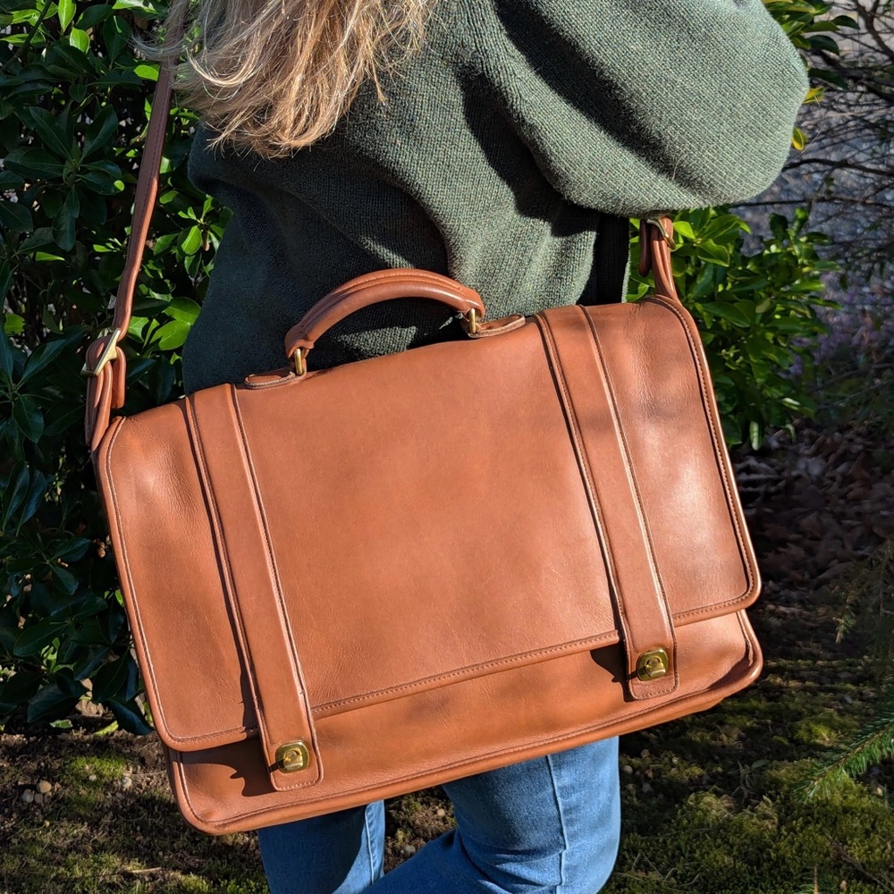Vintage Coach Essex Briefcase - British Tan - Style 5274